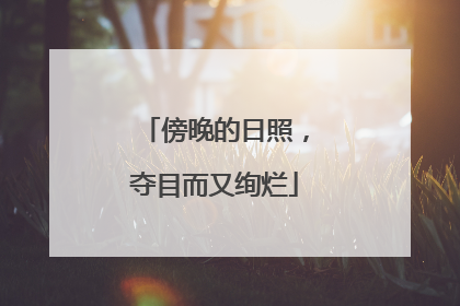 傍晚的日照，夺目而又绚烂